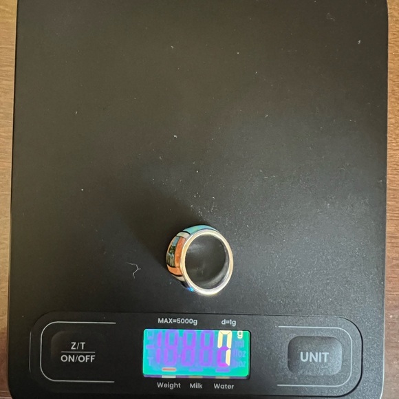 Colorful, Multi-Gemstone, Sterling Silver Inlay Statement Ring - Picture 17 of 17